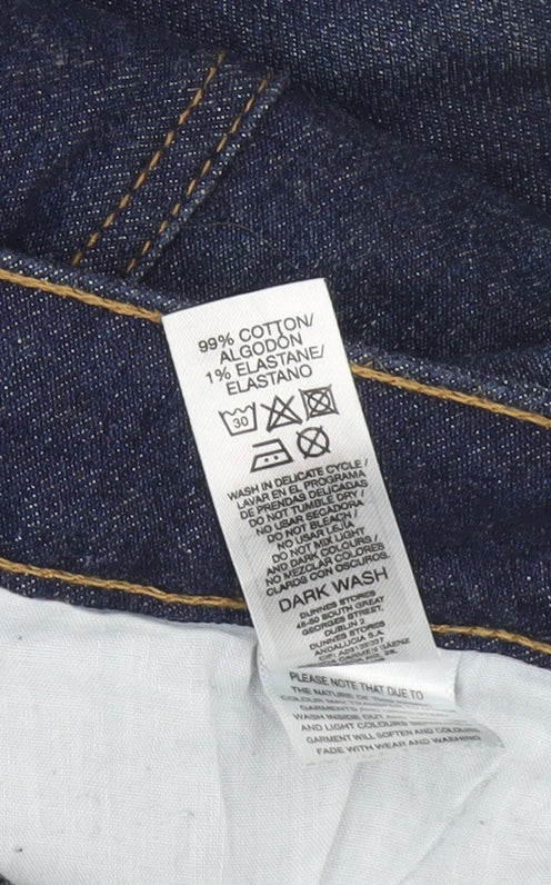 Dunnes Stores Men's Dark Blue Slim Fit Jeans 36W 32L Denim