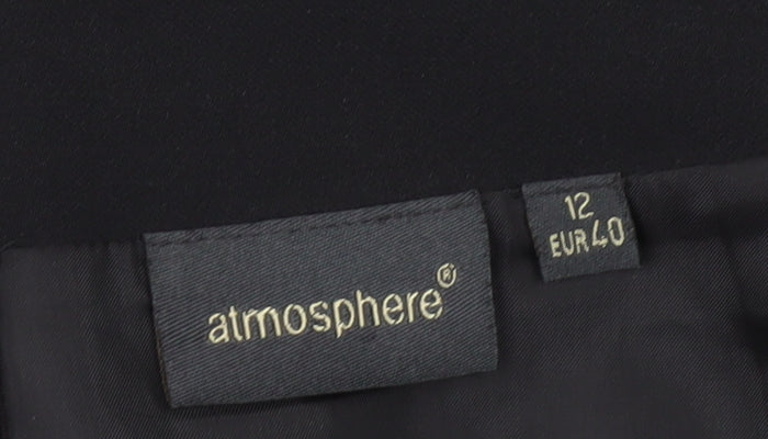 Atmosphere Womens Black Size 12 Pencil Skirt Knee Length Workwear