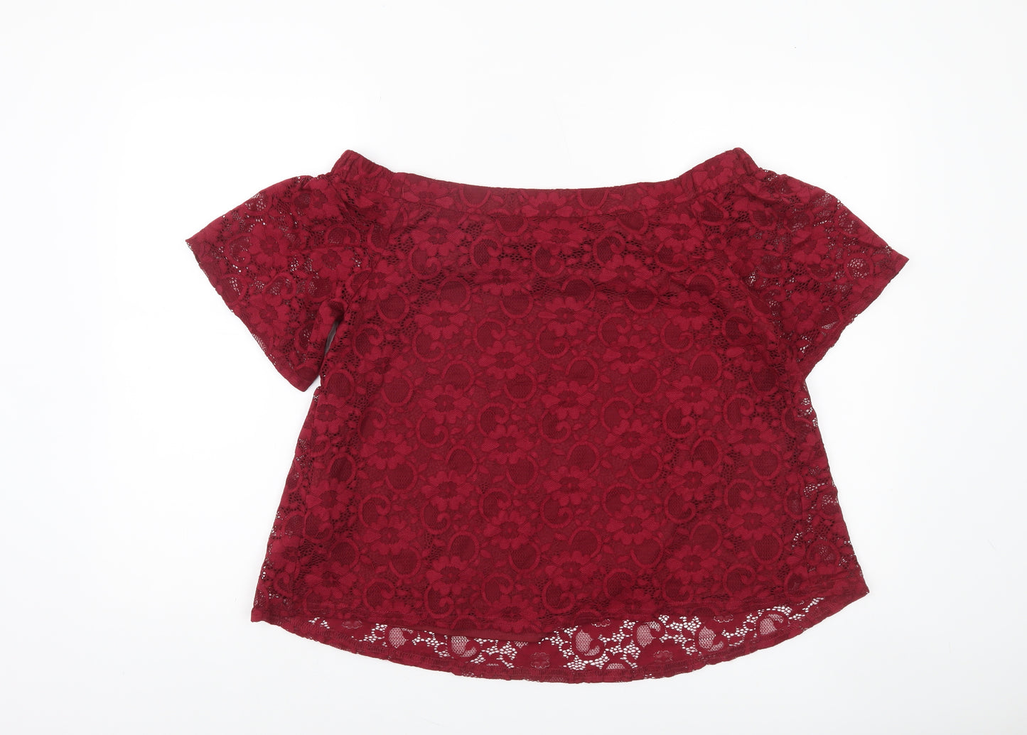 Atmosphere Women's Red Lace Off Shoulder Blouse Size 16