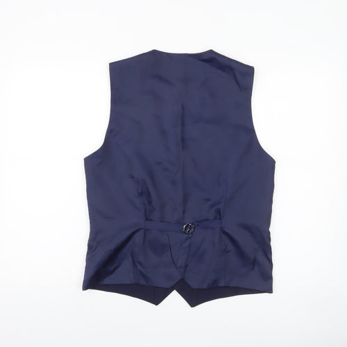 Benetti Men’s Blue 38 Tailored Fit Formal Waistcoat