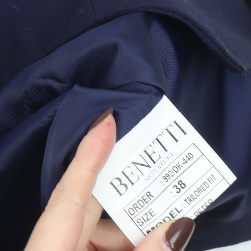 Benetti Men’s Blue 38 Tailored Fit Formal Waistcoat