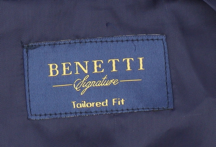Benetti Men’s Blue 38 Tailored Fit Formal Waistcoat