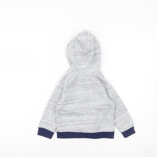 Tommy Hilfiger Unisex Baby Grey Hooded Zip Jacket Size 24M Cotton Blend