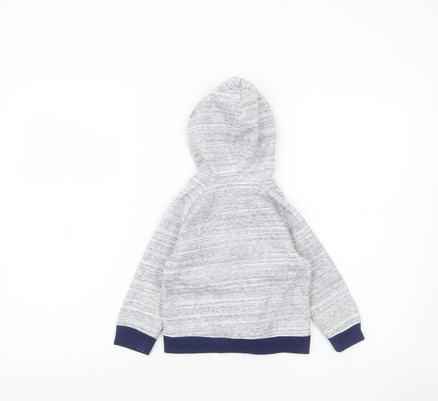 Tommy Hilfiger Unisex Baby Grey Hooded Zip Jacket Size 24M Cotton Blend