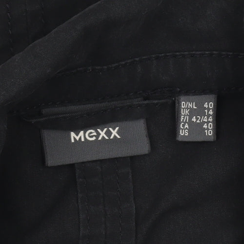 Mexx Womens Black Blazer Jacket UK 14 Classic Cotton Twill