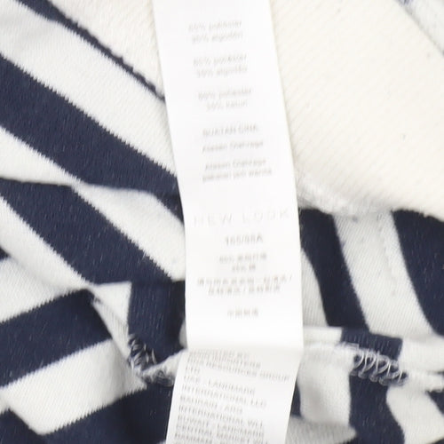 New Look Pembridge & Rose Blue White Striped Boat Neck Sweatshirt Size 10