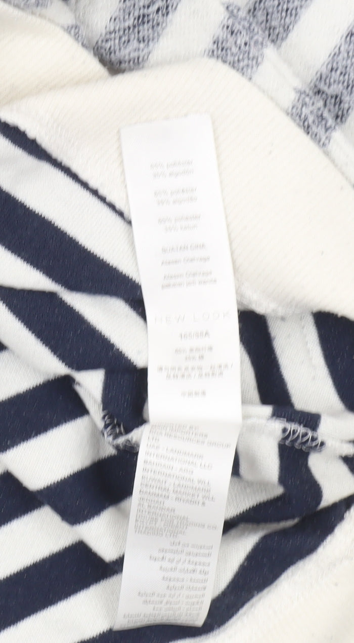 New Look Pembridge & Rose Blue White Striped Boat Neck Sweatshirt Size 10