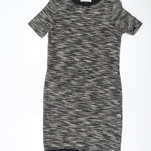 Marks and Spencer Womens Black Knit Bodycon Dress Size 10