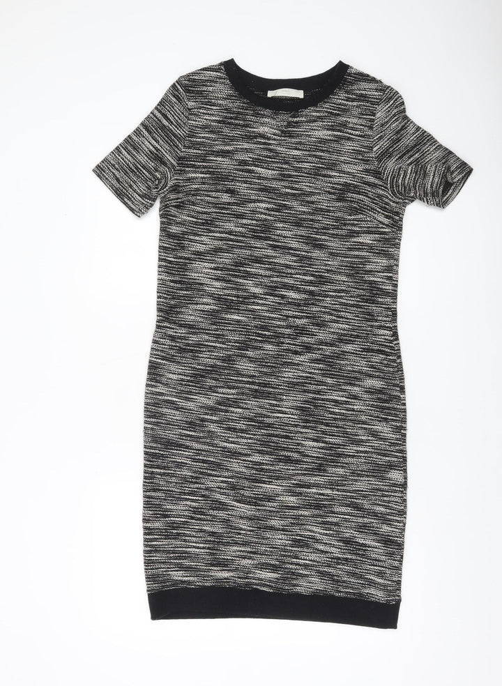 Marks and Spencer Womens Black Knit Bodycon Dress Size 10