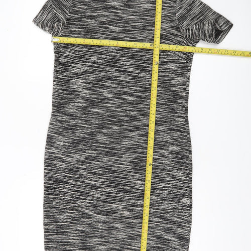 Marks and Spencer Womens Black Knit Bodycon Dress Size 10