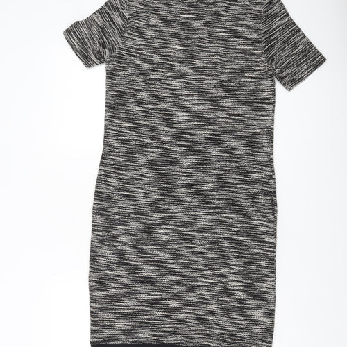 Marks and Spencer Womens Black Knit Bodycon Dress Size 10