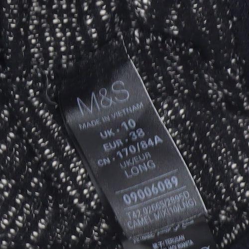 Marks and Spencer Womens Black Knit Bodycon Dress Size 10
