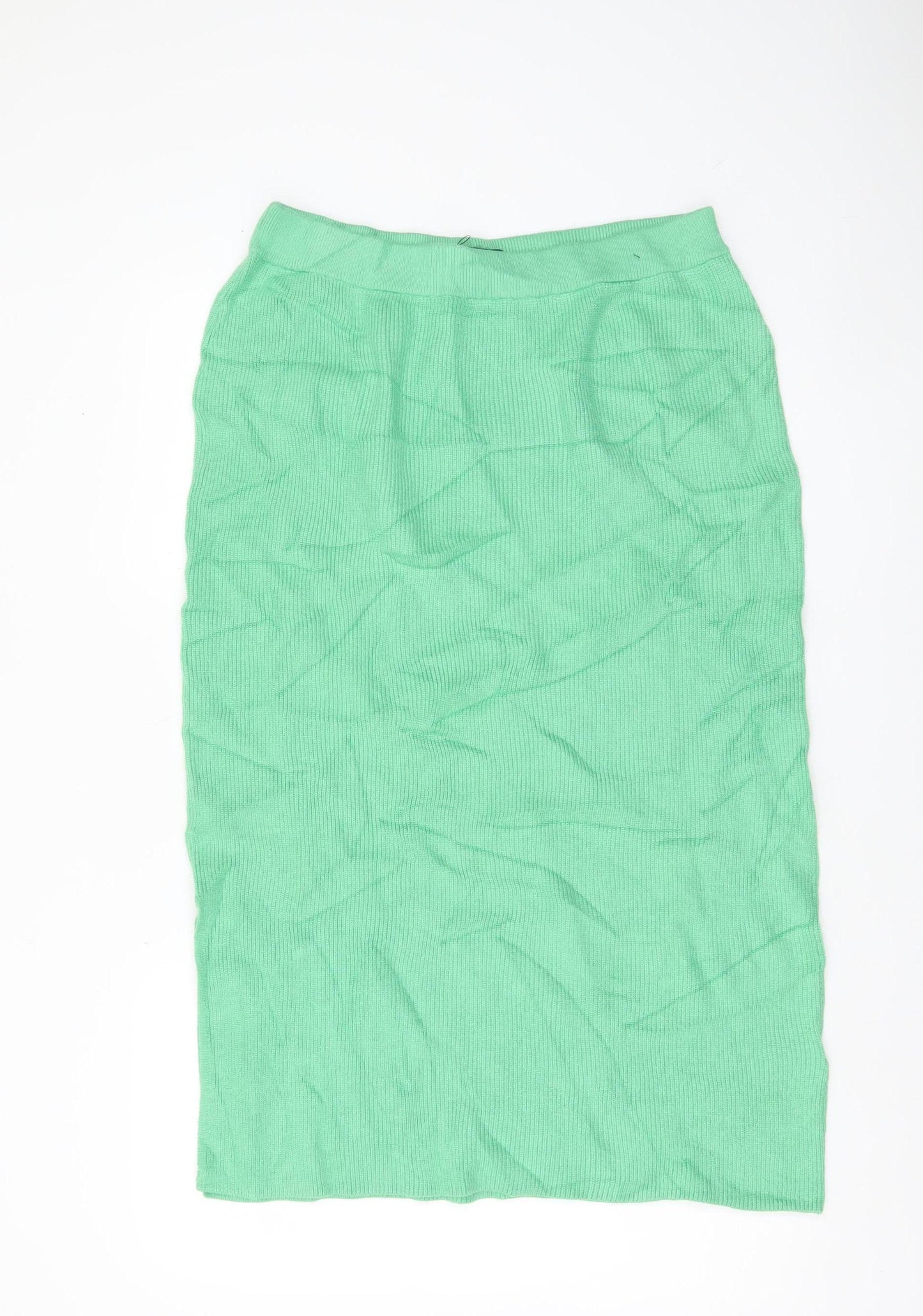 Marks and Spencer Women Green Knit Midi Pencil Skirt L