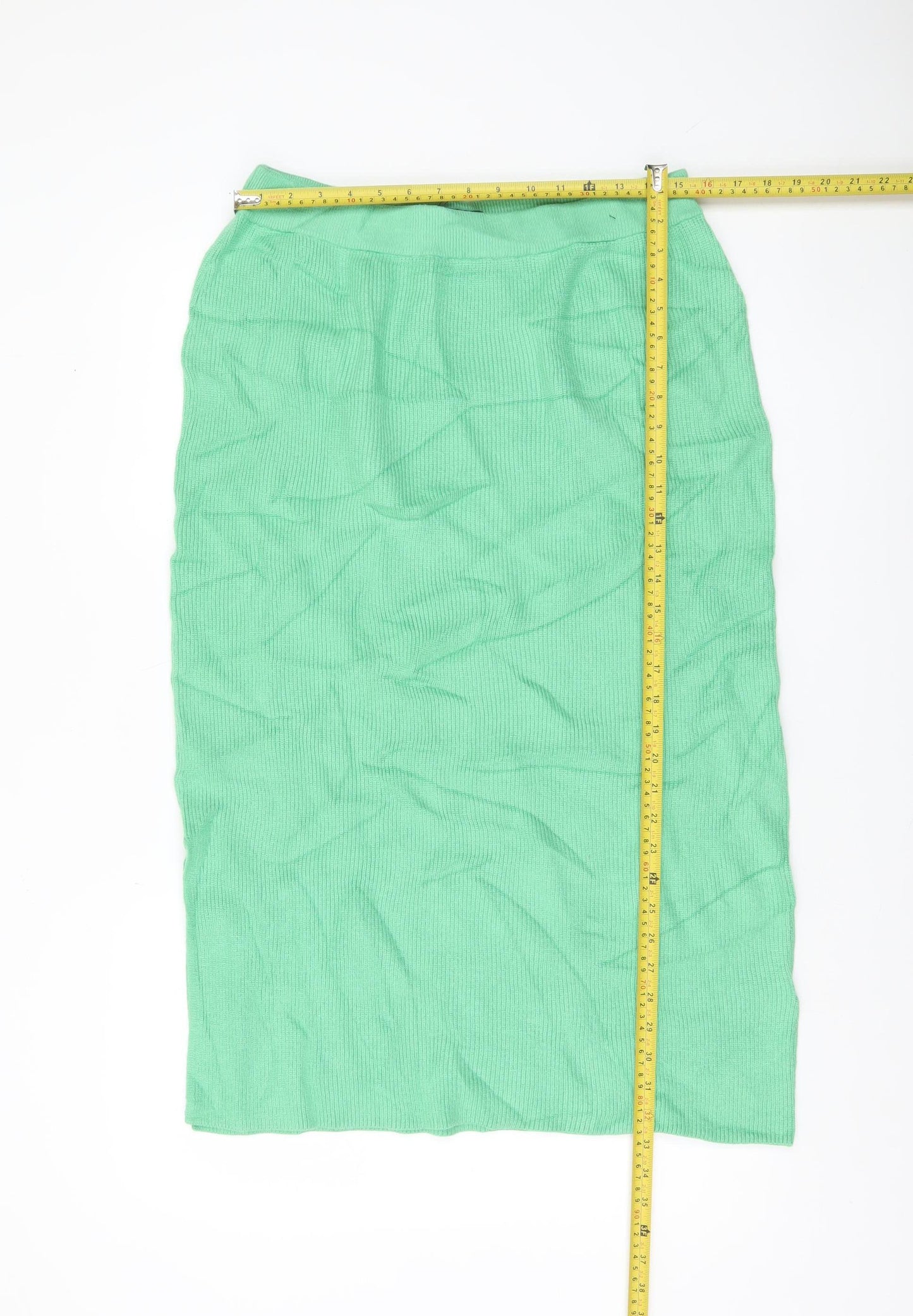 Marks and Spencer Women Green Knit Midi Pencil Skirt L
