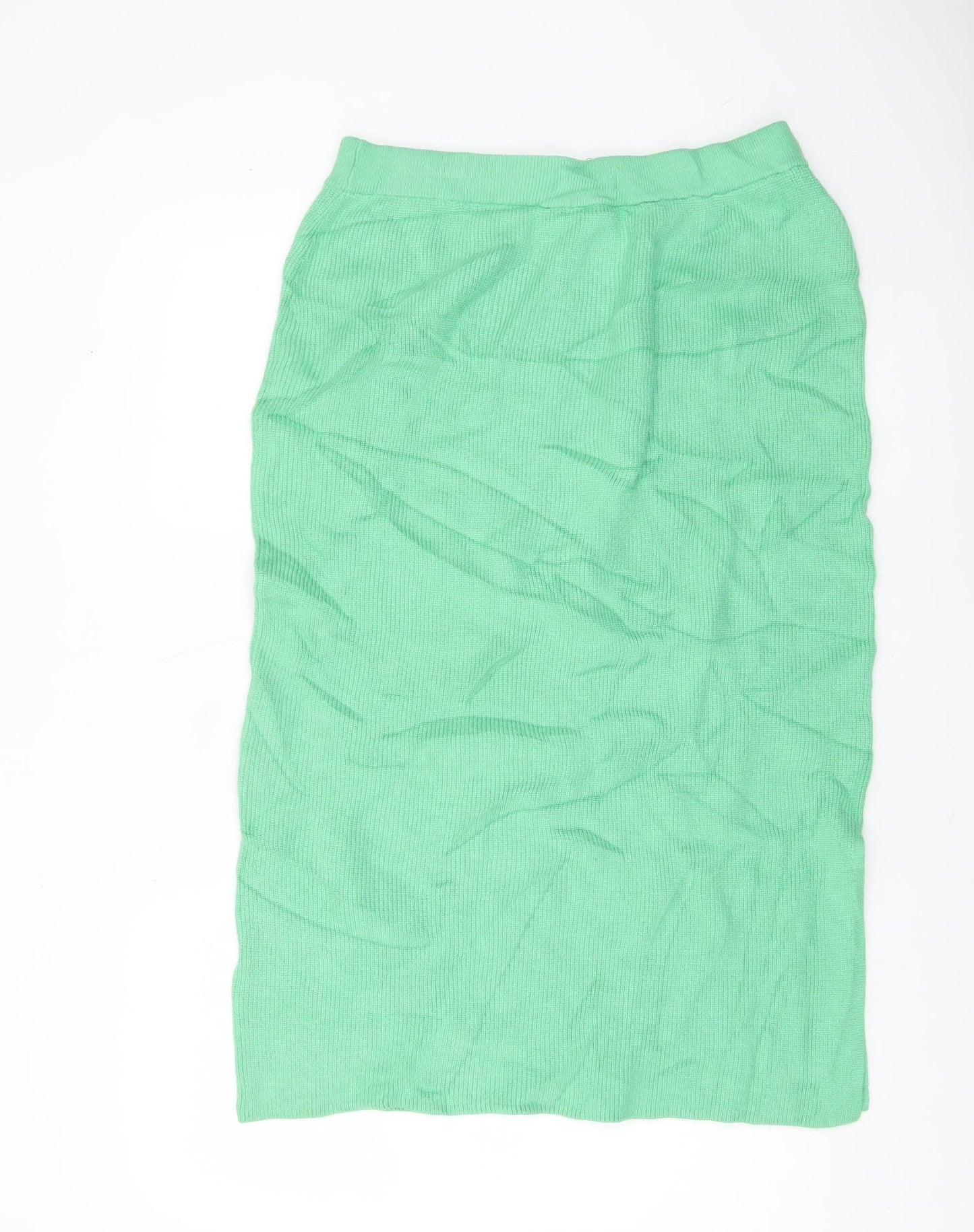 Marks and Spencer Women Green Knit Midi Pencil Skirt L