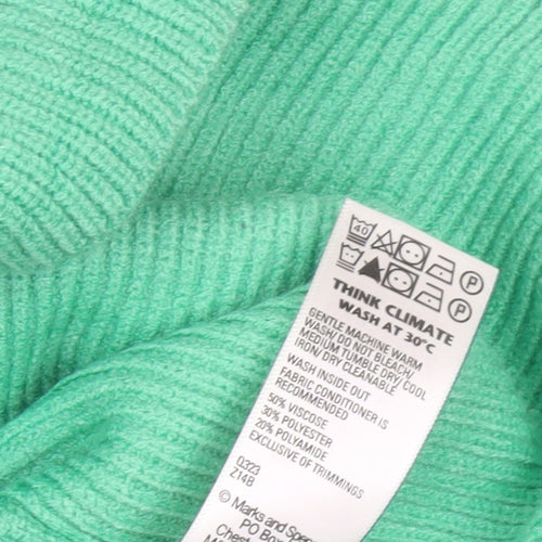 Marks and Spencer Women Green Knit Midi Pencil Skirt L