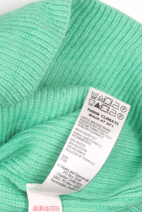 Marks and Spencer Women Green Knit Midi Pencil Skirt L