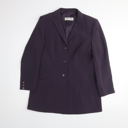 Gerry Weber Women's Purple Size 12 Classic Single-Breasted Blazer