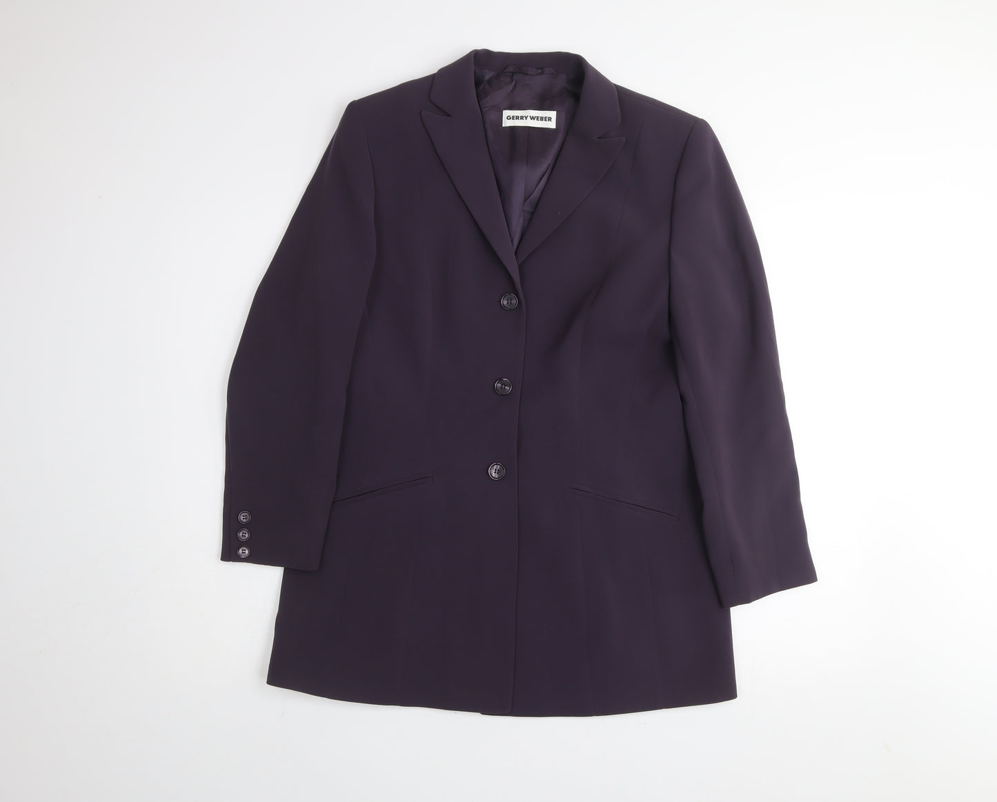 Gerry Weber Women's Purple Size 12 Classic Single-Breasted Blazer