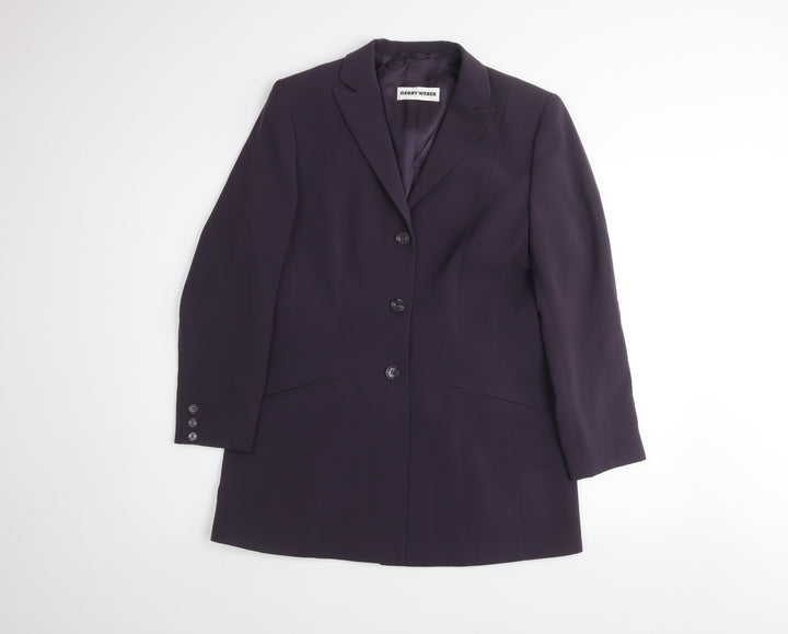 Gerry Weber Women's Purple Size 12 Classic Single-Breasted Blazer