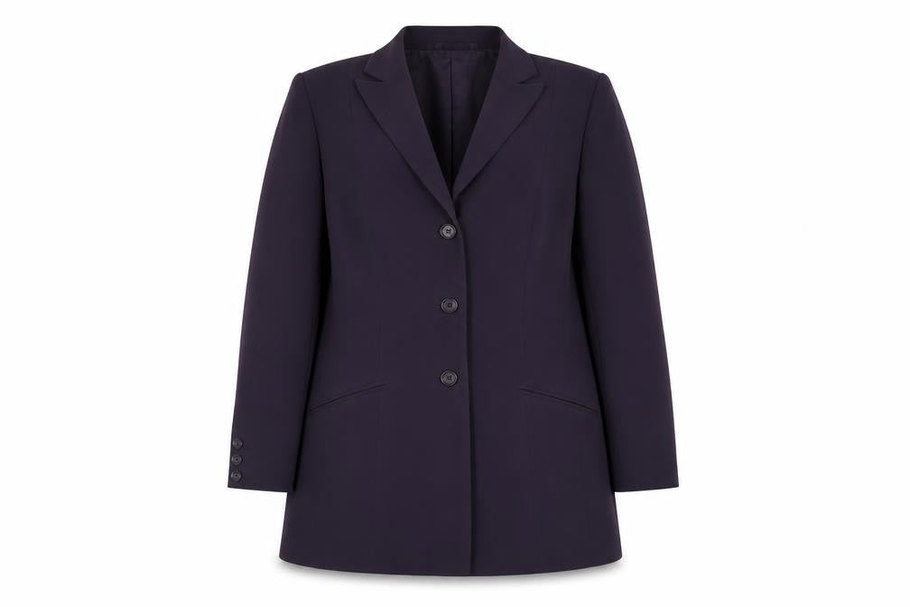 Front view of Gerry Weber Women's Purple, size 12, Classic Single-Breasted Blazer