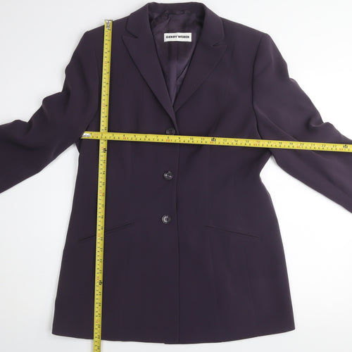 Gerry Weber Women's Purple Size 12 Classic Single-Breasted Blazer