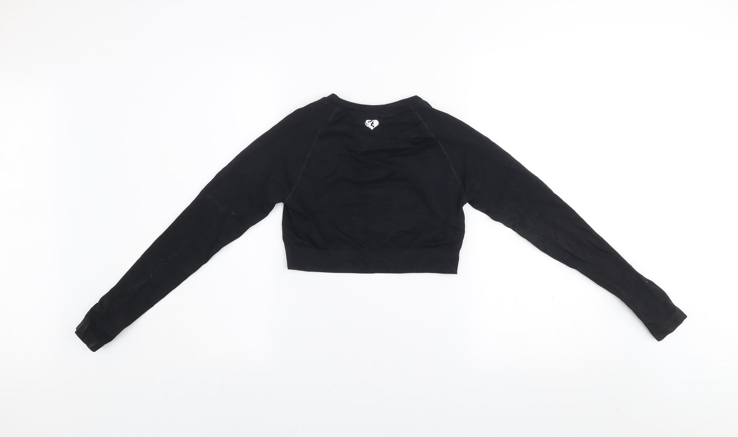 Women's Best Black Long Sleeve Cropped Activewear Top S