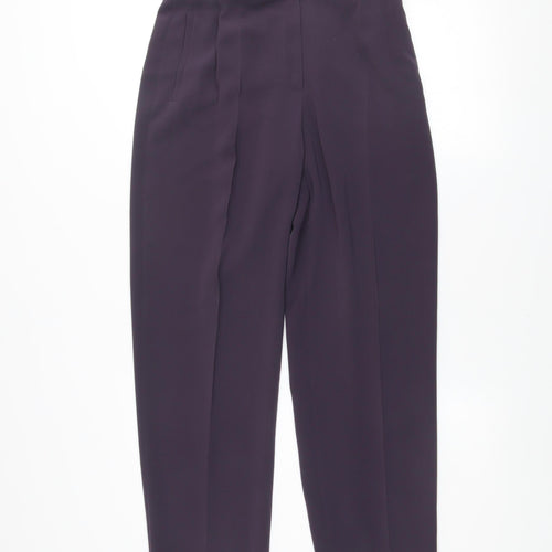 Gerry Weber Womens Purple Pleated Straight Leg Trousers Size 12