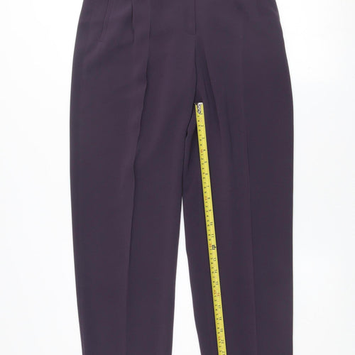 Gerry Weber Womens Purple Pleated Straight Leg Trousers Size 12