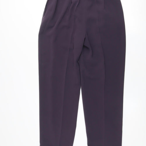 Gerry Weber Womens Purple Pleated Straight Leg Trousers Size 12