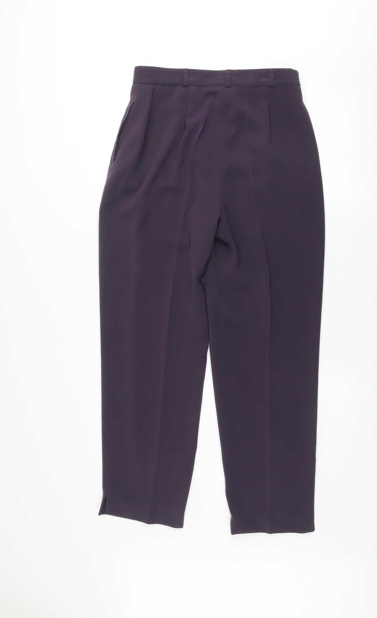 Gerry Weber Womens Purple Pleated Straight Leg Trousers Size 12