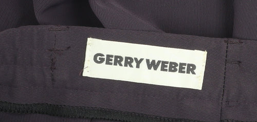Gerry Weber Womens Purple Pleated Straight Leg Trousers Size 12