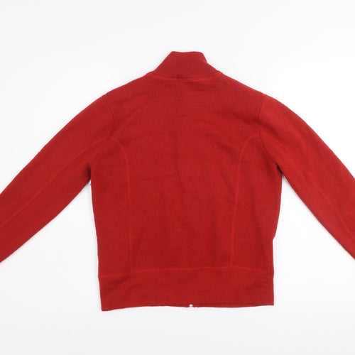 Principles Women’s Red Full Zip Wool Blend Knit Jacket Size 14