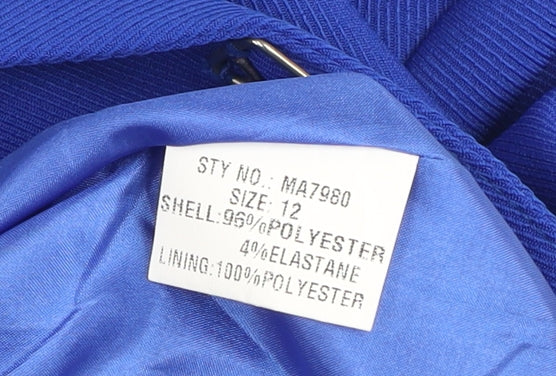 Marc Angelo Women's Blue Size 12 Blazer Jacket Smart Casual