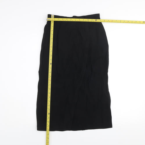 Basler Women’s Black Size 12 Pencil Midi Skirt Lined Formal Workwear