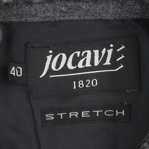 Jocavi Women’s Grey Wool Blend Pea Coat with Faux Fur Collar Size 12