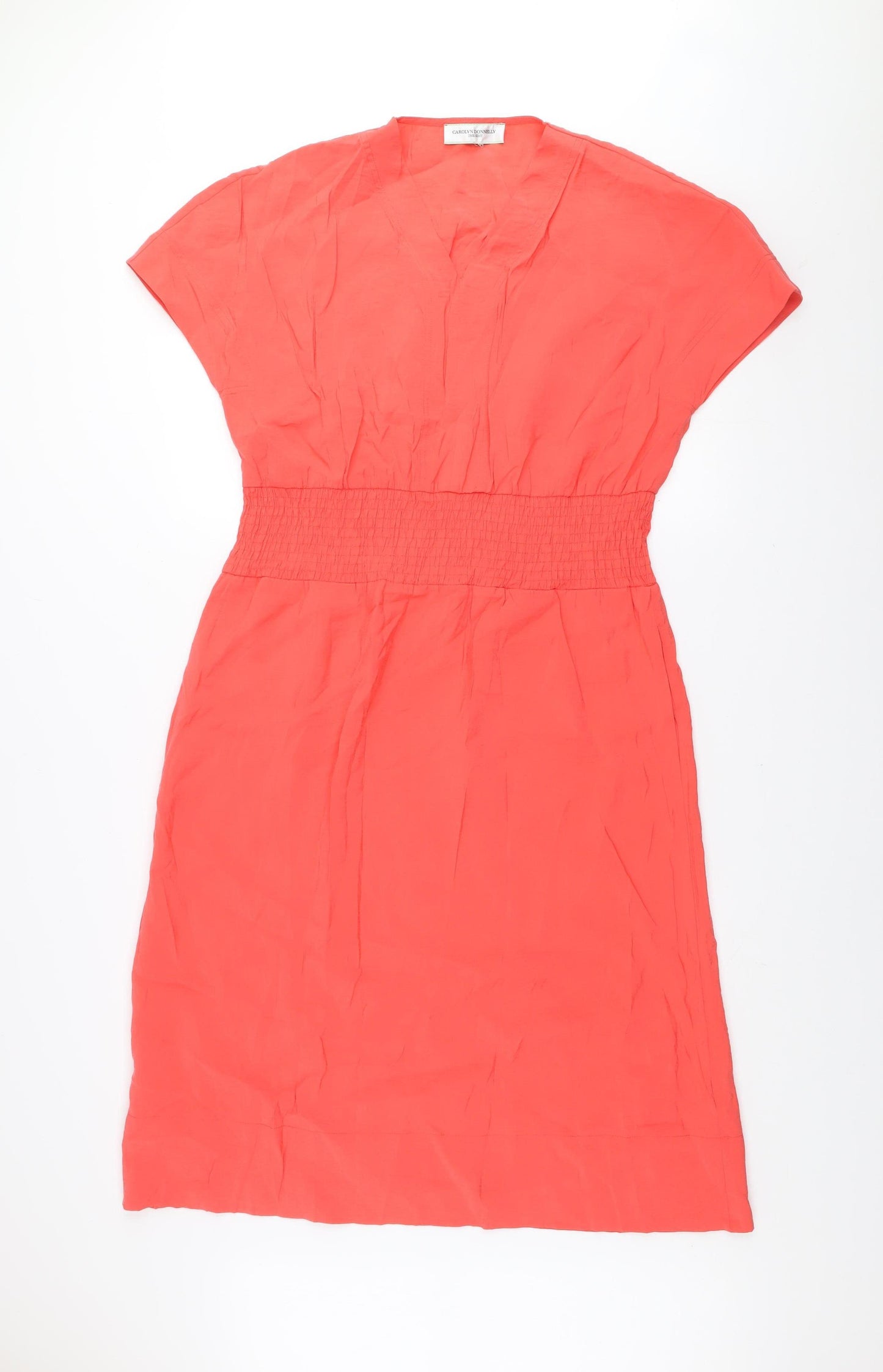 Carolyn Donnelly The Edit Women's Orange Short Sleeve Shift Dress Size S