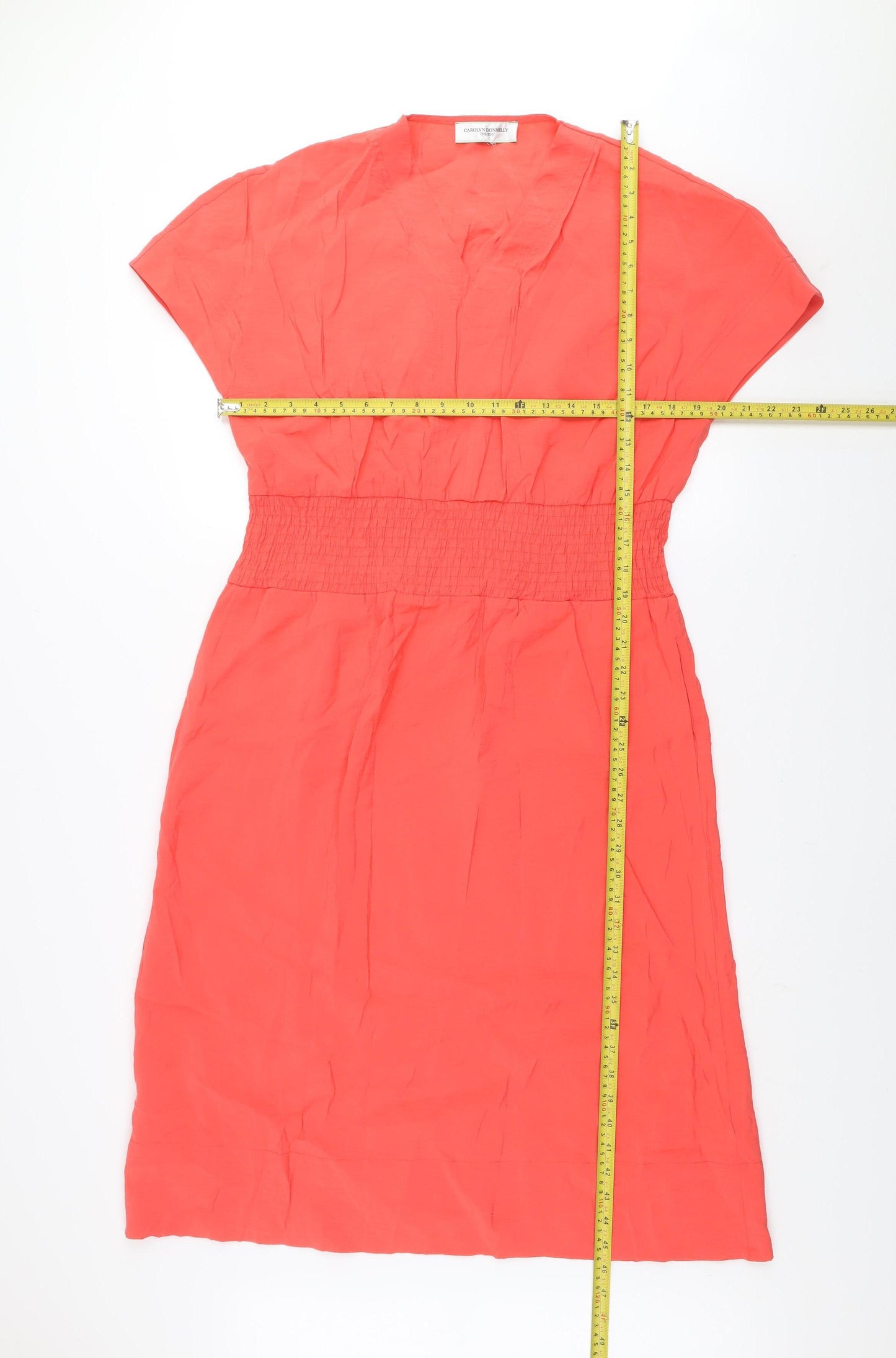 Carolyn Donnelly The Edit Women's Orange Short Sleeve Shift Dress Size S