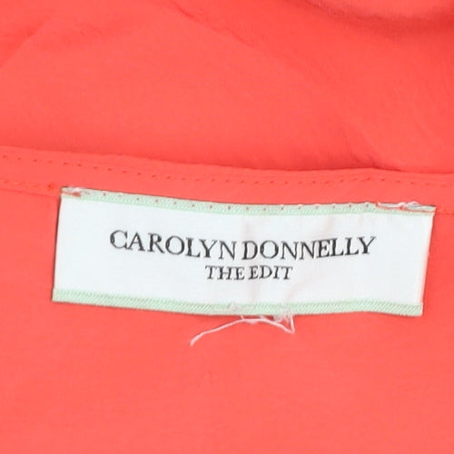 Carolyn Donnelly The Edit Women's Orange Short Sleeve Shift Dress Size S
