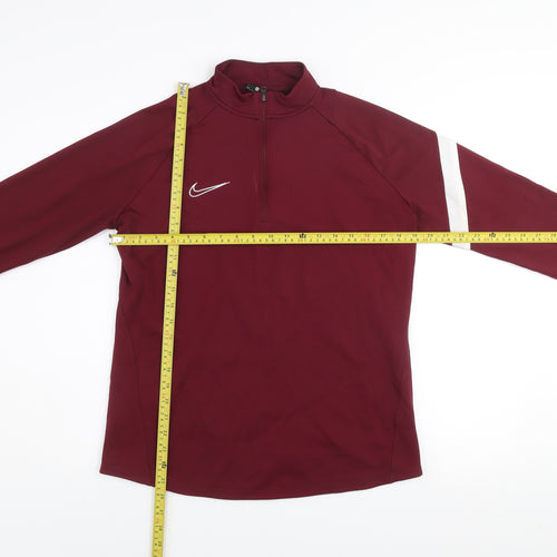 Nike Men's Red 1/4 Zip Dri-FIT Athletic Sweatshirt M