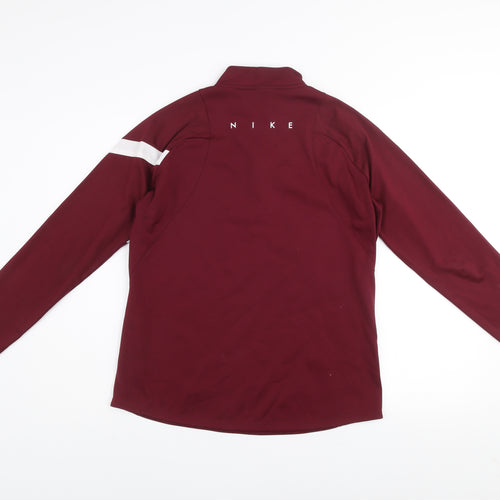 Nike Men's Red 1/4 Zip Dri-FIT Athletic Sweatshirt M
