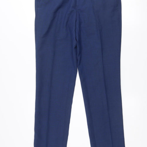 Burton Menswear London Blue Mens Trousers 30R Slim Fit Dress Pants