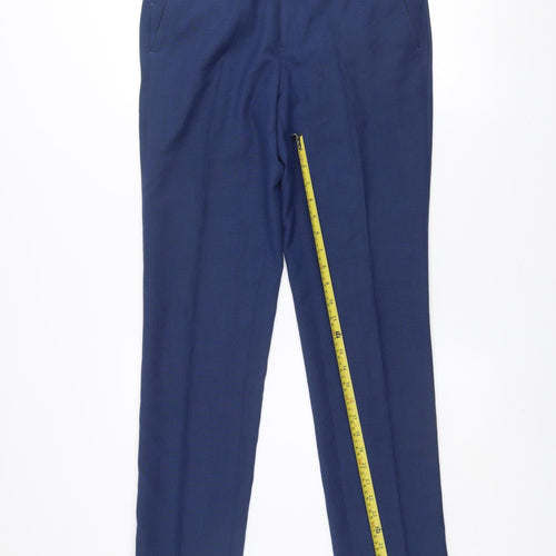 Burton Menswear London Blue Mens Trousers 30R Slim Fit Dress Pants