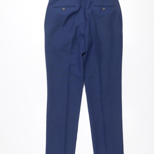 Burton Menswear London Blue Mens Trousers 30R Slim Fit Dress Pants