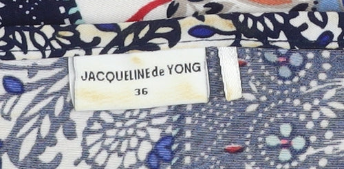 Jacqueline de Yong Womens Blue Paisley Tunic Blouse Size 8