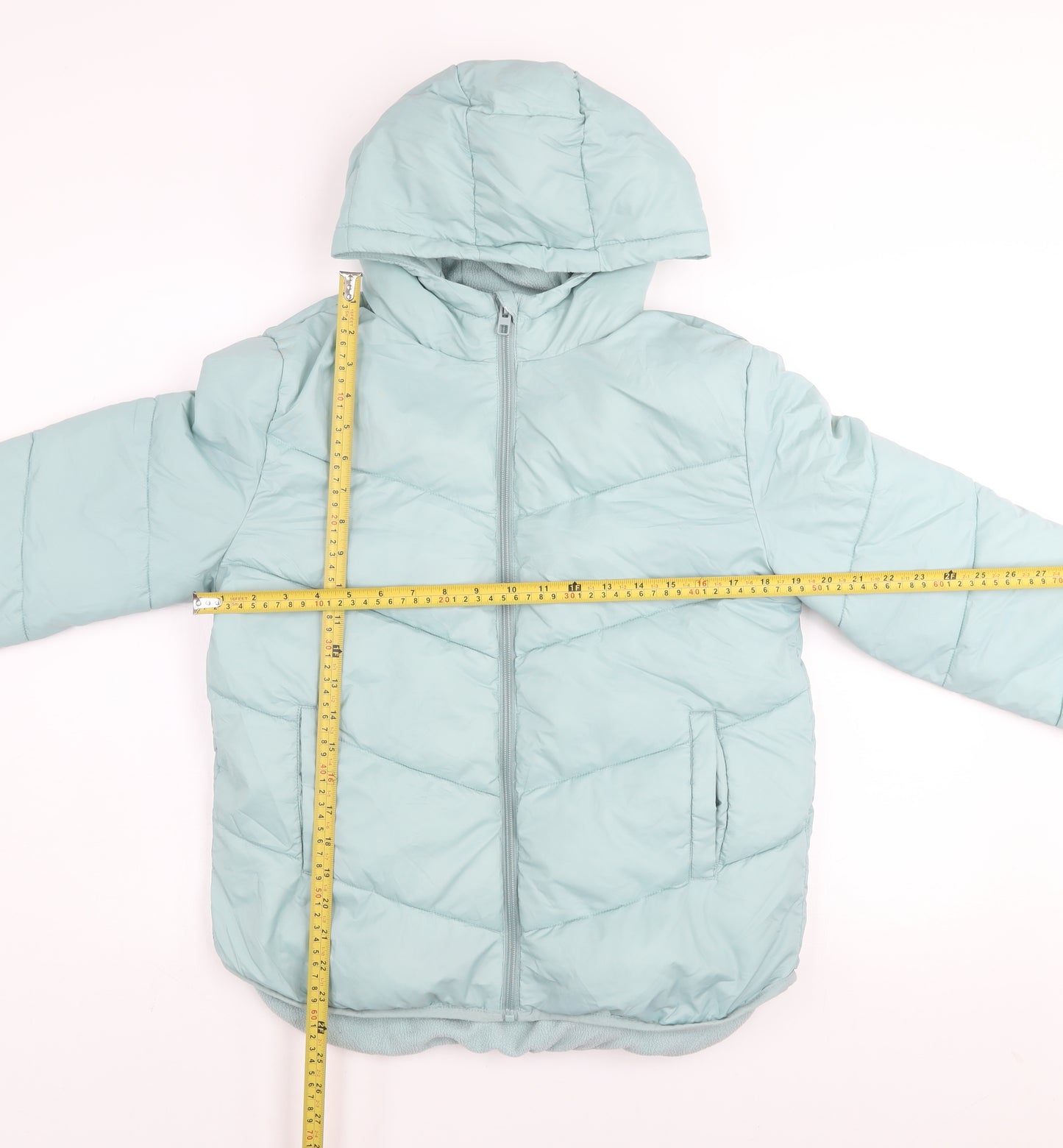 Dunnes Stores Women’s Blue Hooded Puffer Jacket Size 10 Nylon Polyester