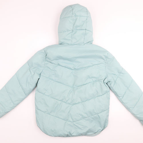 Dunnes Stores Women’s Blue Hooded Puffer Jacket Size 10 Nylon Polyester