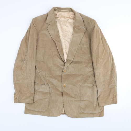 Sears Men’s Beige Corduroy 42R Classic Two-Button Blazer Jacket