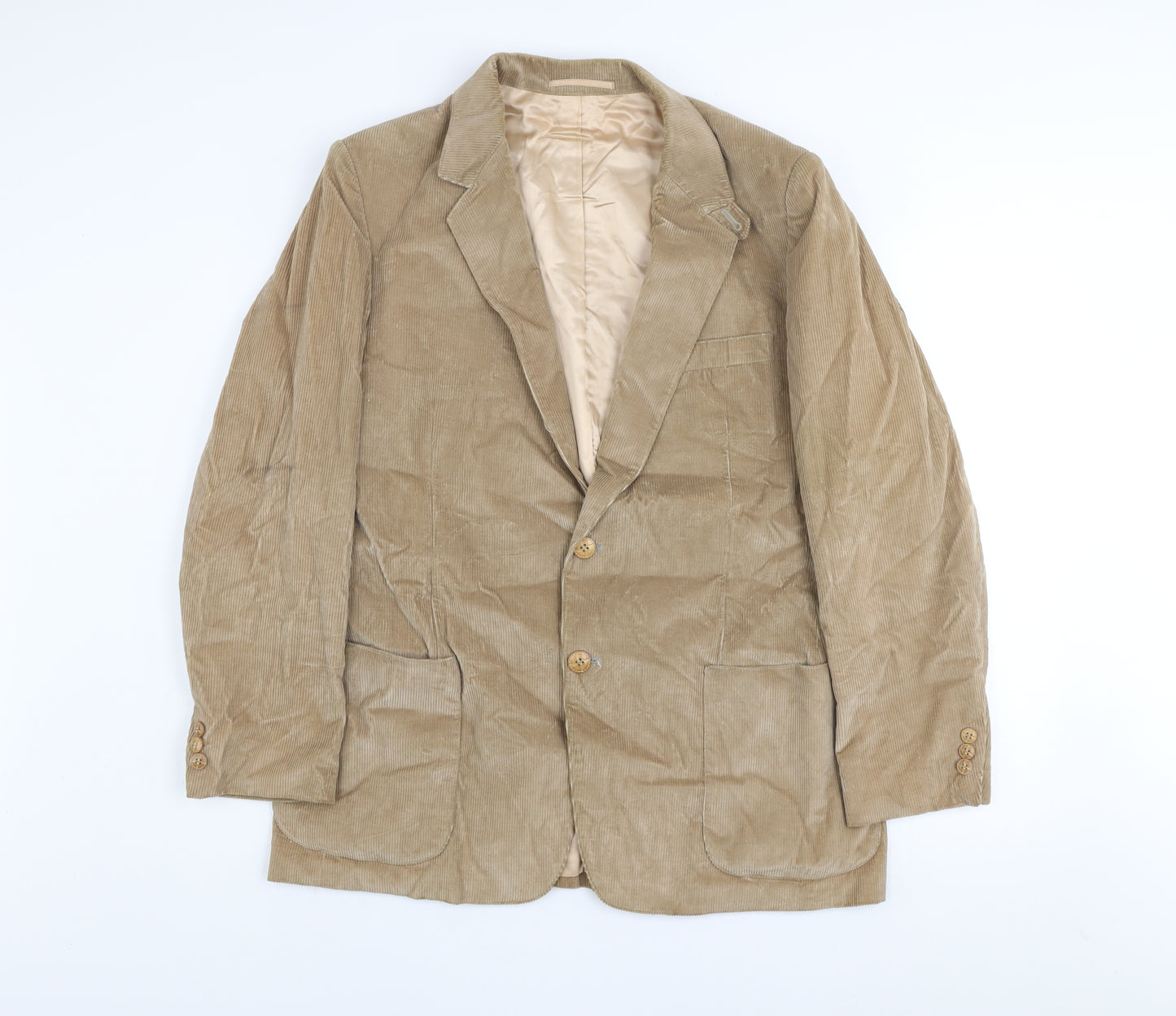 Sears Men’s Beige Corduroy 42R Classic Two-Button Blazer Jacket