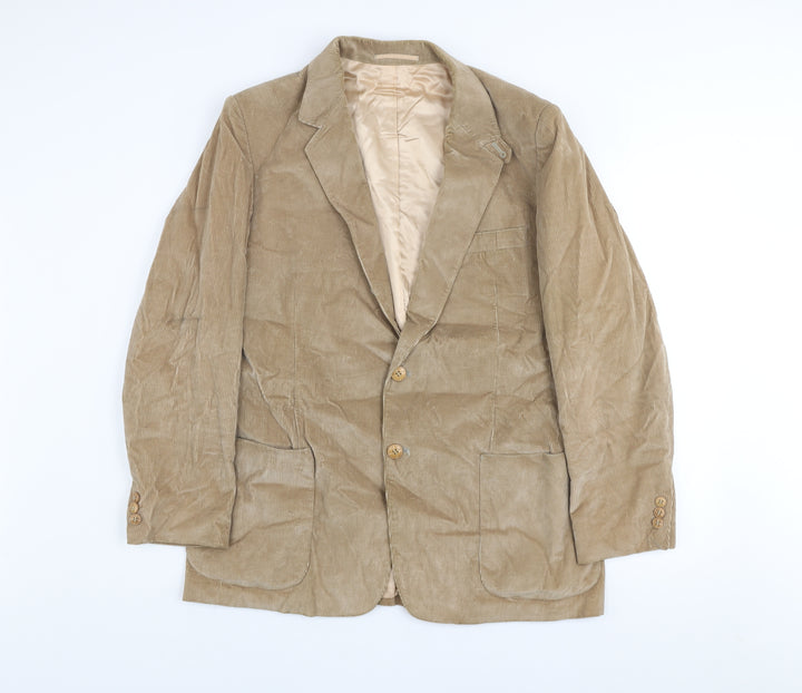 Sears Men’s Beige Corduroy 42R Classic Two-Button Blazer Jacket